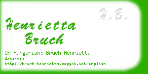 henrietta bruch business card